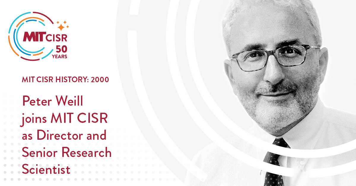 Peter Weill joins MIT CISR as Director and Senior Research Scientist