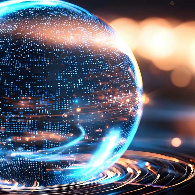 Graphic illustration of global AI